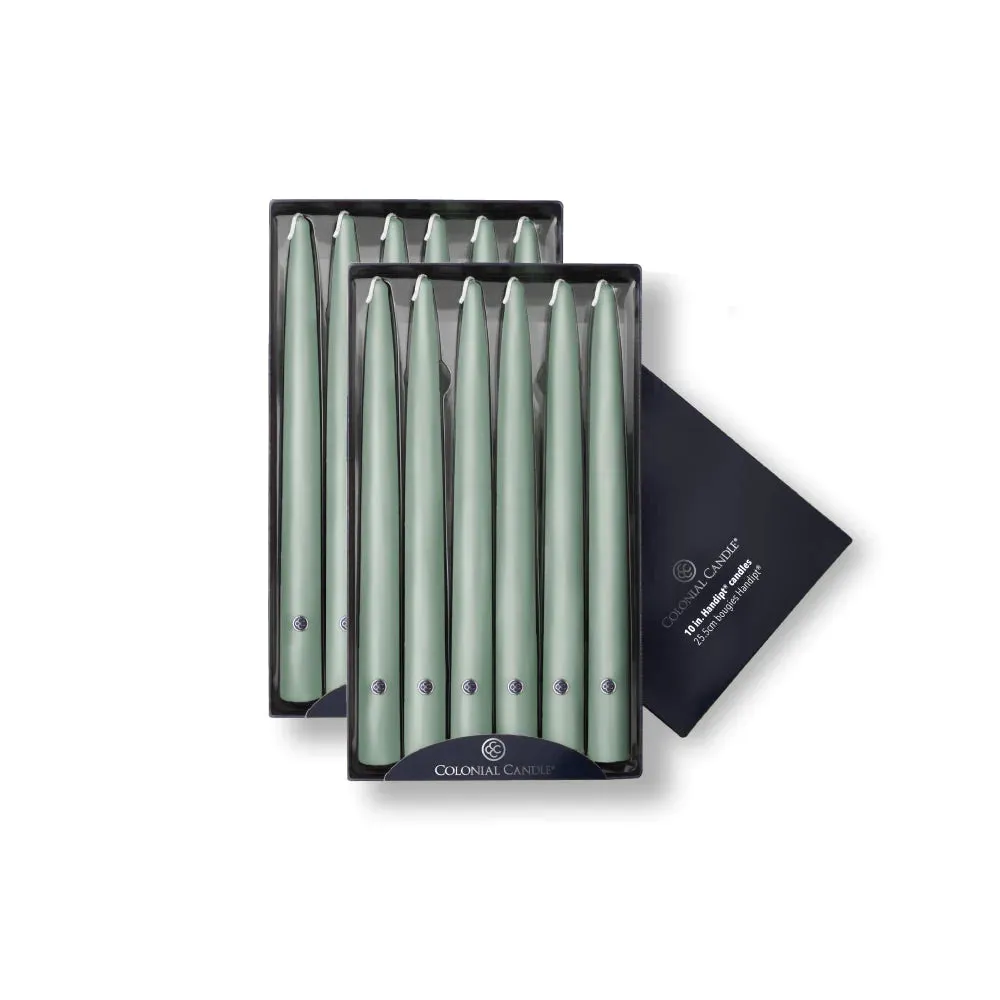 10" Handipt Taper Candle - Colonial Green