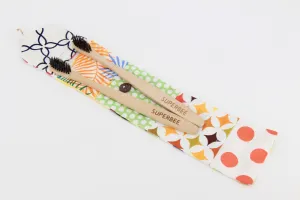 2 Bamboo Toothbrushes in a Bag