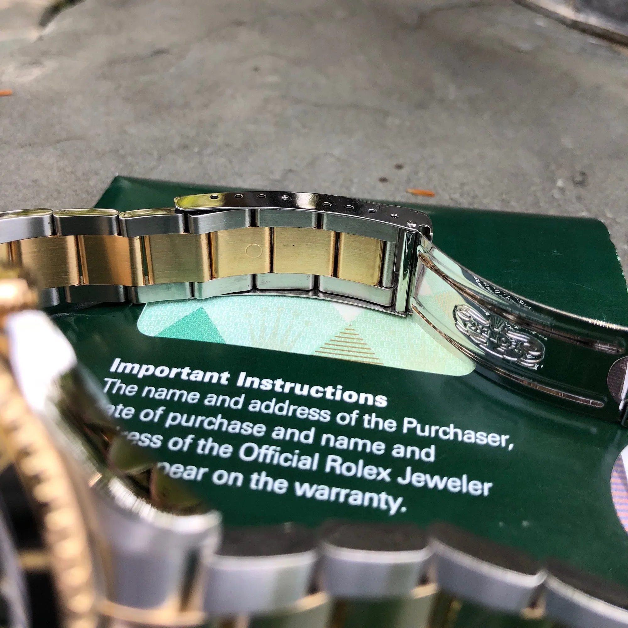 2006 Rolex Submariner 16613 Two Tone Black Steel 18K Gold Wristwatch Box Papers Circa 2005