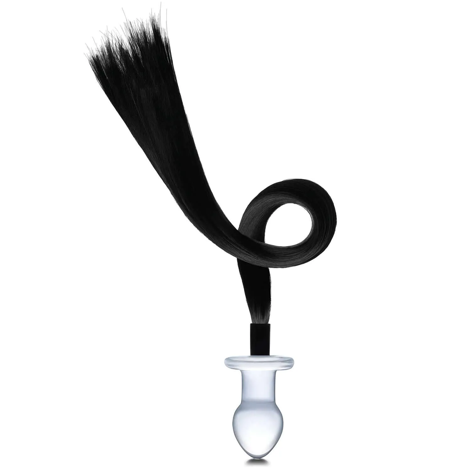 3 inches Horse Tail Glass Butt Plug