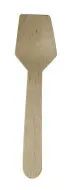 3.5" Disposable Birch Wood Mini Sample Catering Flat Spoon (case)