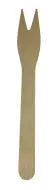 4.7" Disposable Birch Wood Small Two Prong Appetizer Fork Catering (case)