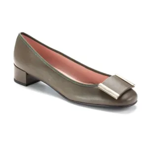 49599 - Green Soft Leather Heel for Teen/Women by Pretty Ballerinas