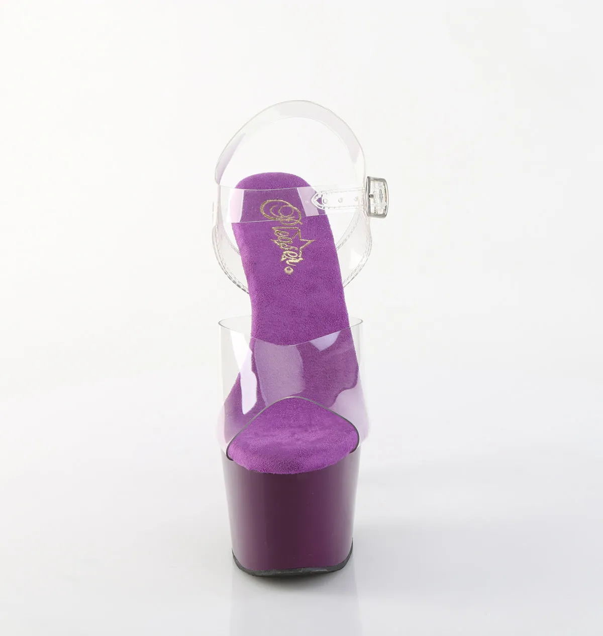 7 Inch Heel ADORE-708 Clear Purple