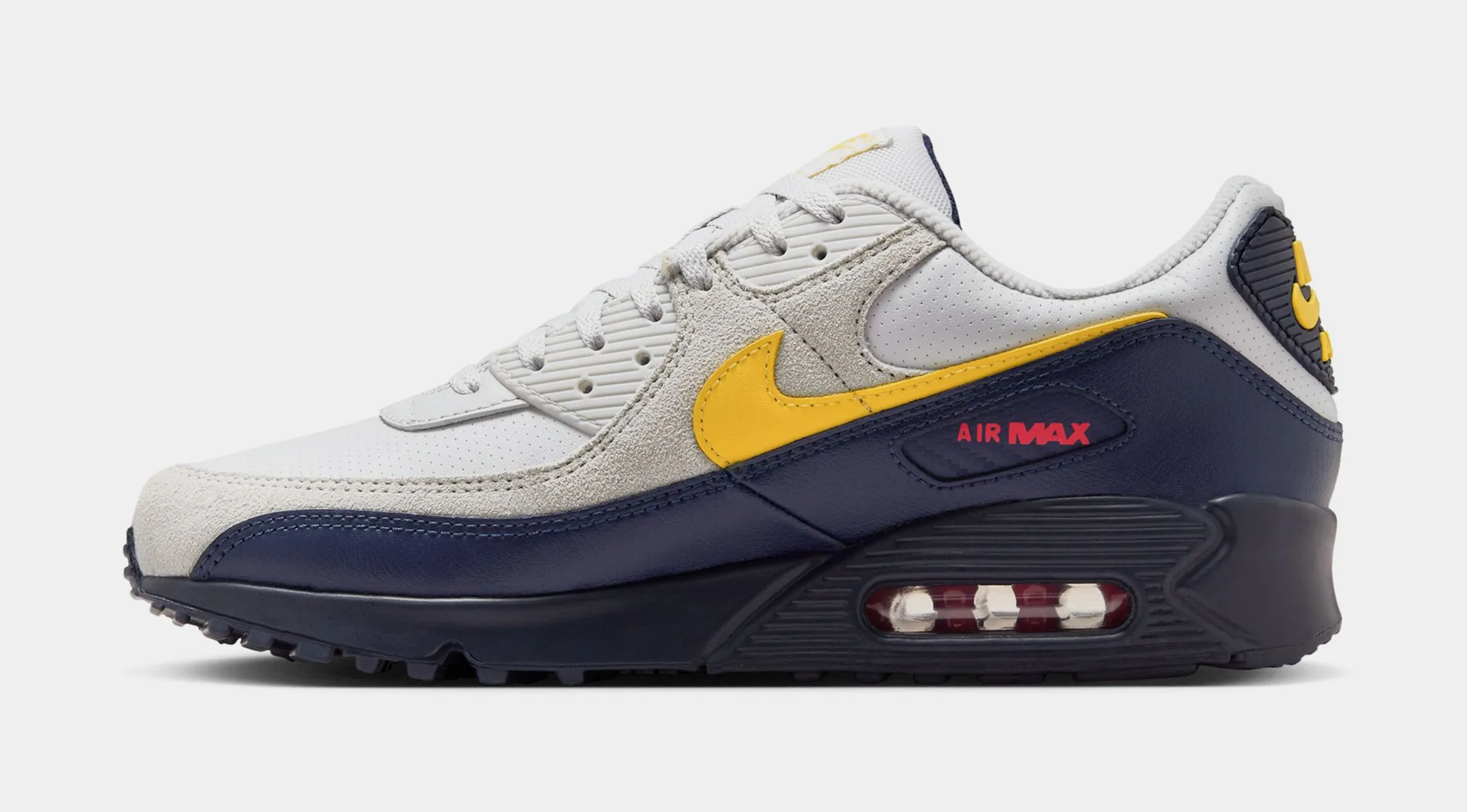 Air Max 90 Mens Running Shoes (Neutral Grey/Tour Yellow/Obsidian)