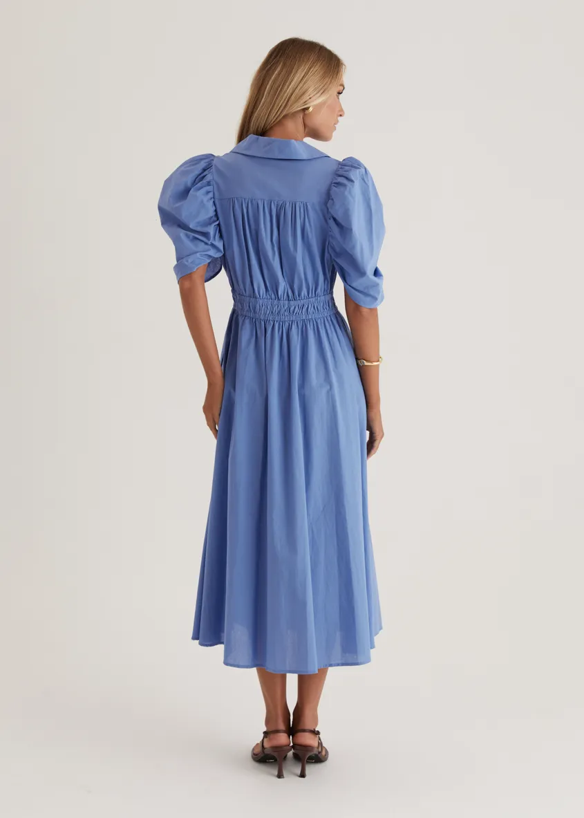 Ariana Midi Dress - Cornflower Blue