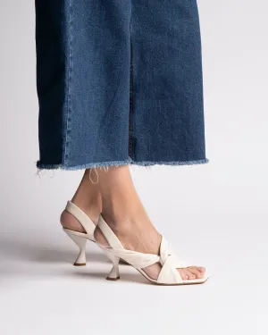 Asami Cream Soft Nappa Sandals
