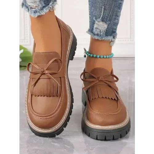 Black Bow Loafers