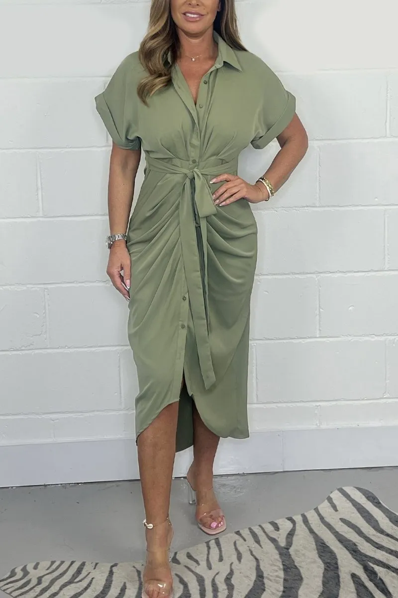 Bonava™ - The Elina Belted Shirt Dress