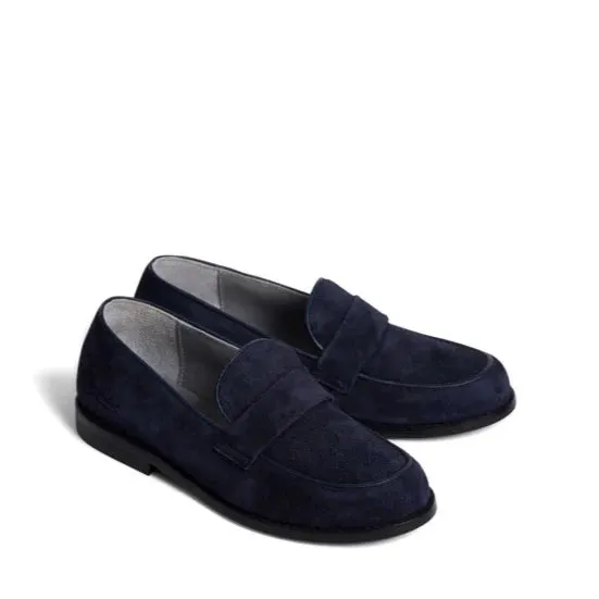Bonpoint Navy Suede Loafer