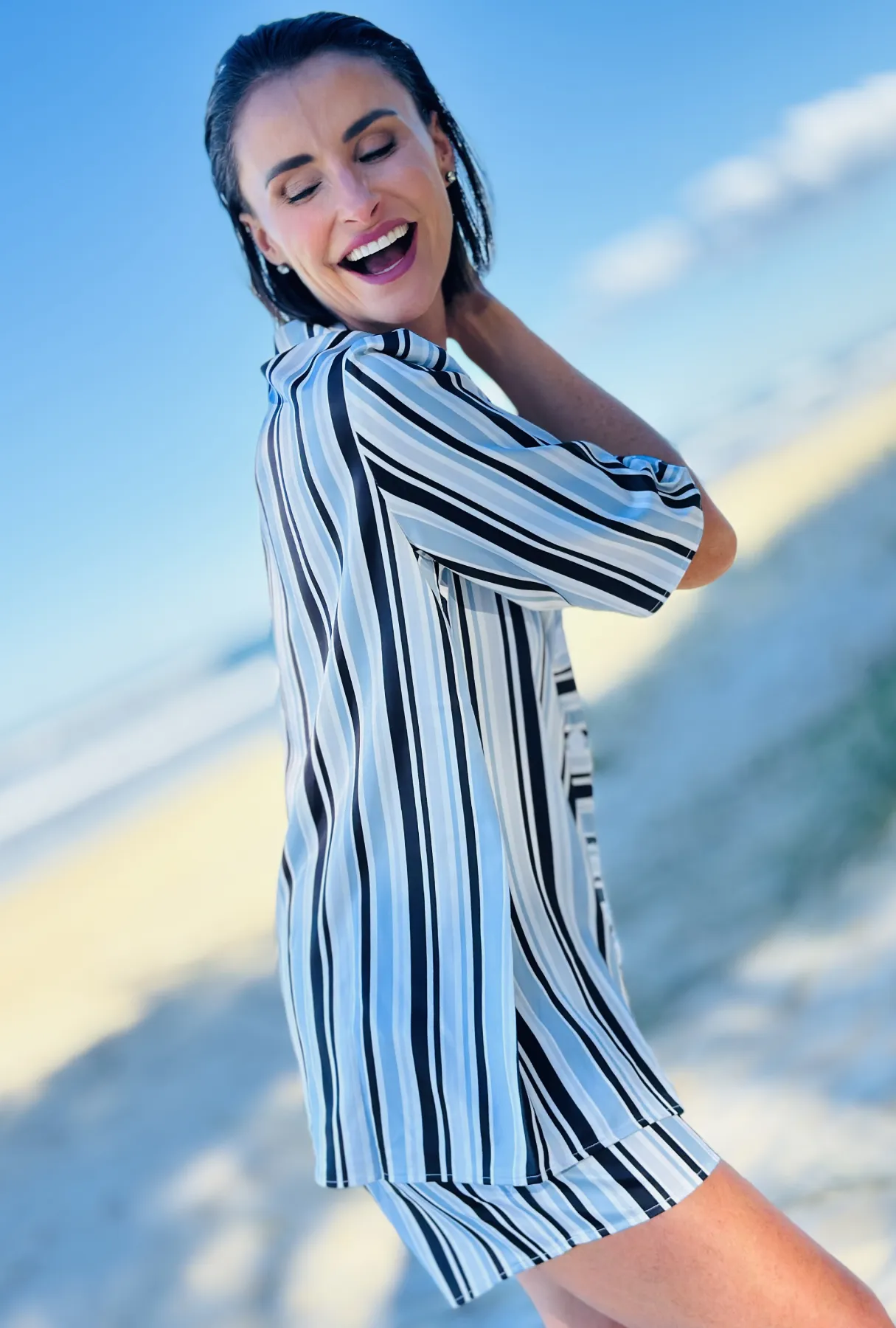 Bring The Glam Short - Platinum stripe