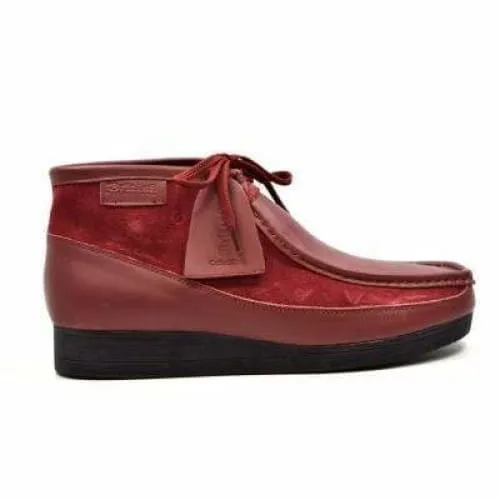 British Walkers New Castle Men's Red Leather and Suede Ankle Boots