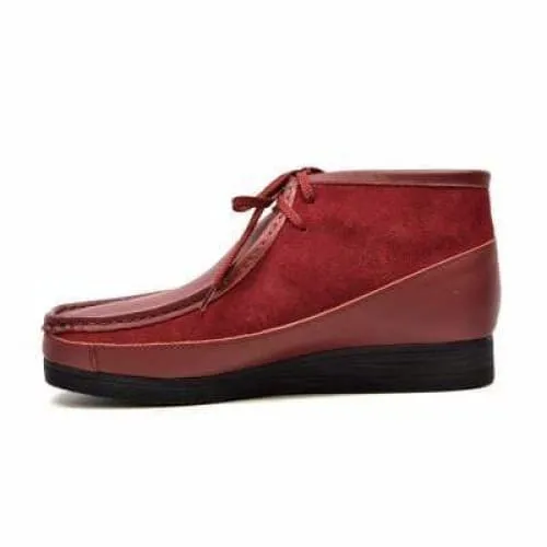 British Walkers New Castle Men's Red Leather and Suede Ankle Boots