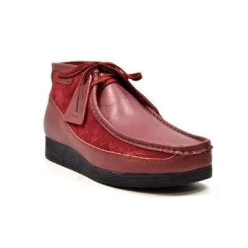 British Walkers New Castle Men's Red Leather and Suede Ankle Boots