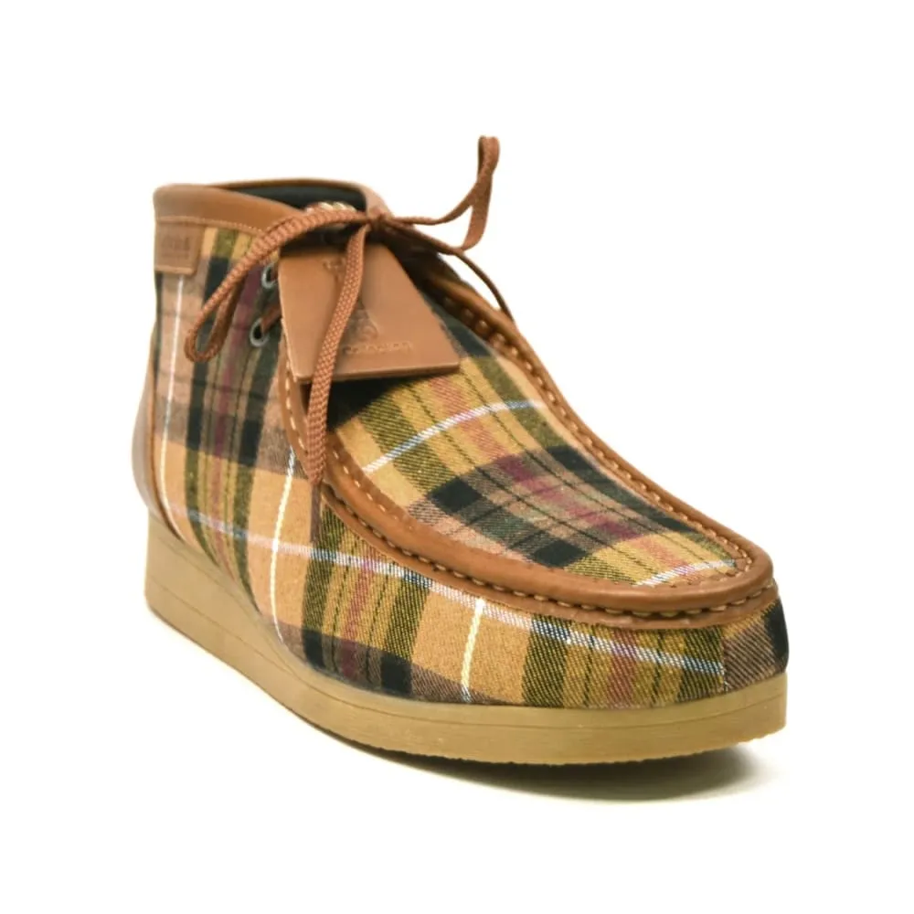 British Walkers New Castle Men's Tan Plaid Suede Ankle Boots