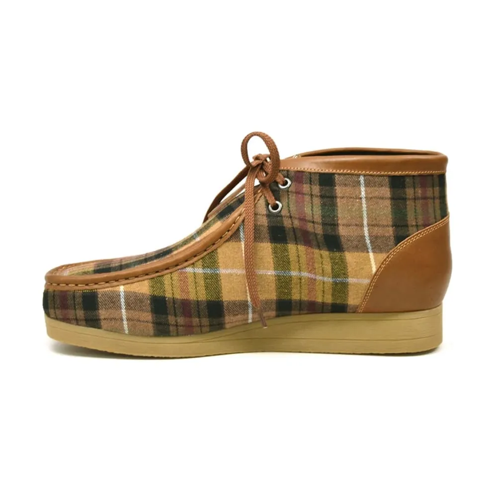 British Walkers New Castle Men's Tan Plaid Suede Ankle Boots