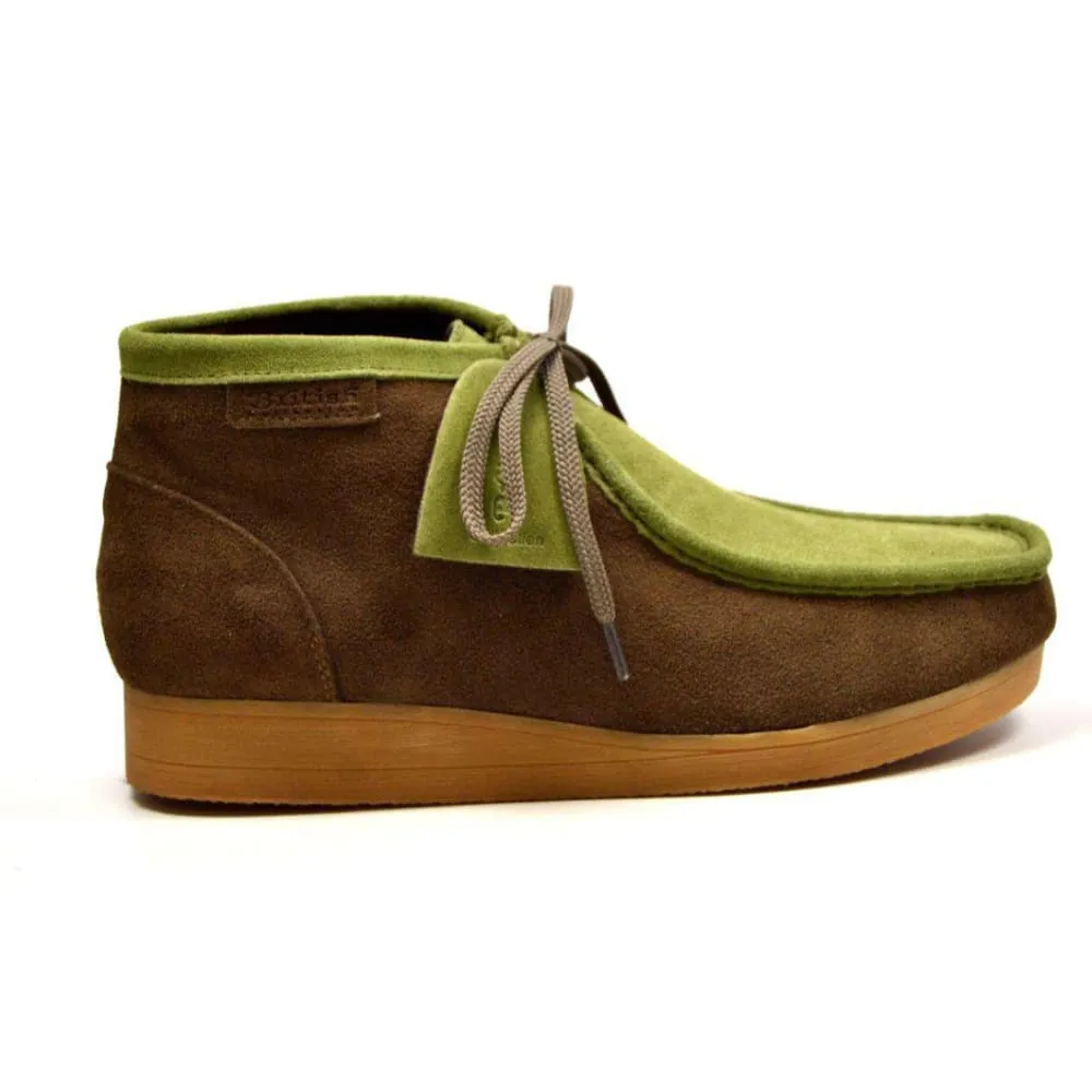 British Walkers New Castle Men's Two Tone Suede High Tops Ankle Boots