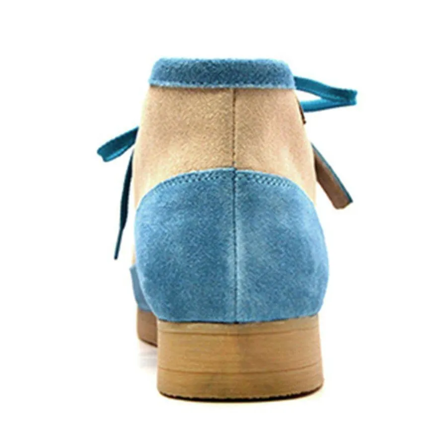 British Walkers New Castle Men's Two Tone Suede High Tops Ankle Boots