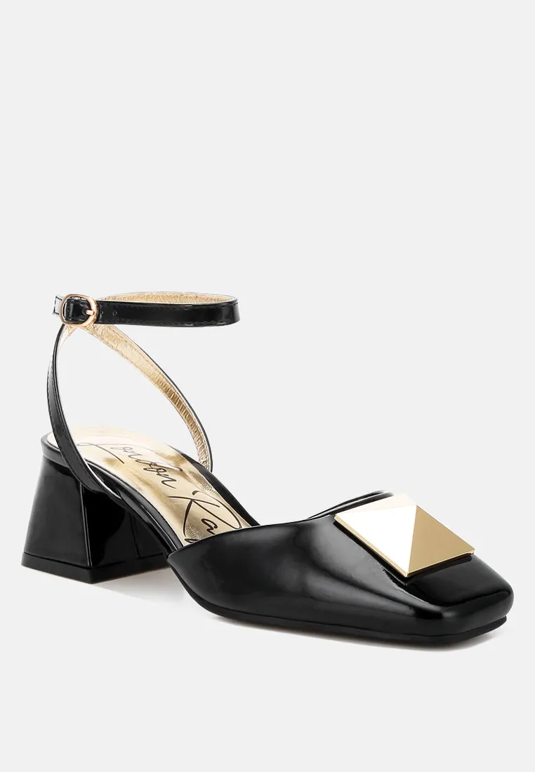 Brooch Detail Ankle Strap Sandals By RAG