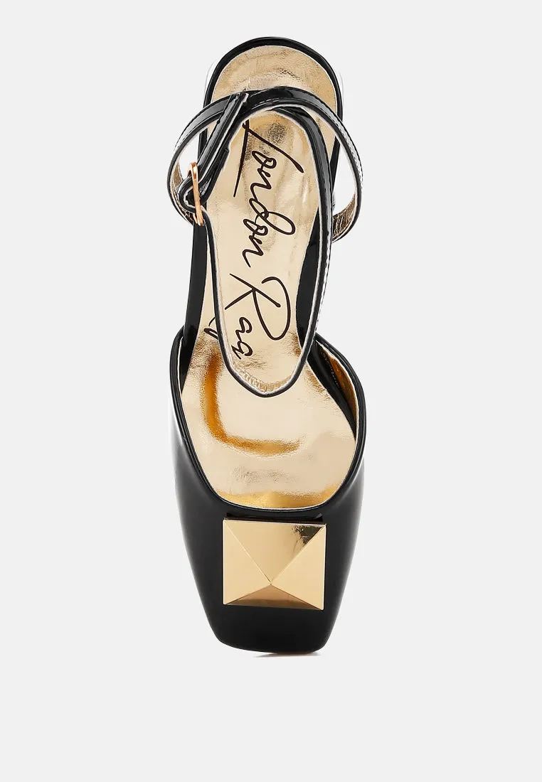 Brooch Detail Ankle Strap Sandals By RAG