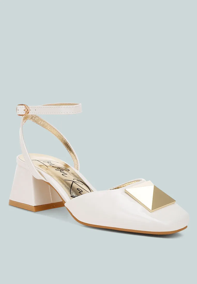 Brooch Detail Ankle Strap Sandals By RAG