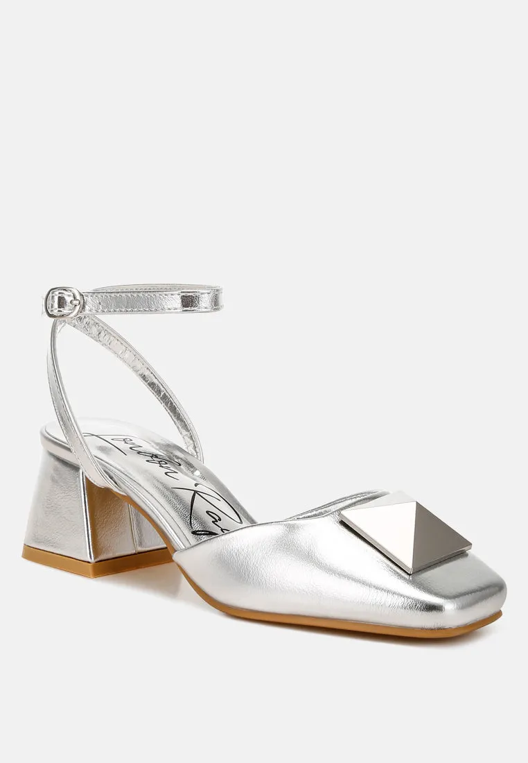 Brooch Detail Ankle Strap Sandals By RAG