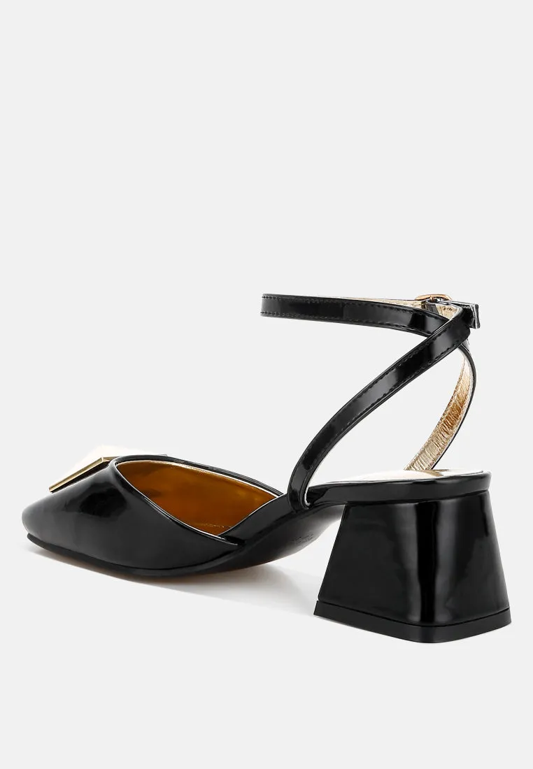 Brooch Detail Ankle Strap Sandals By RAG
