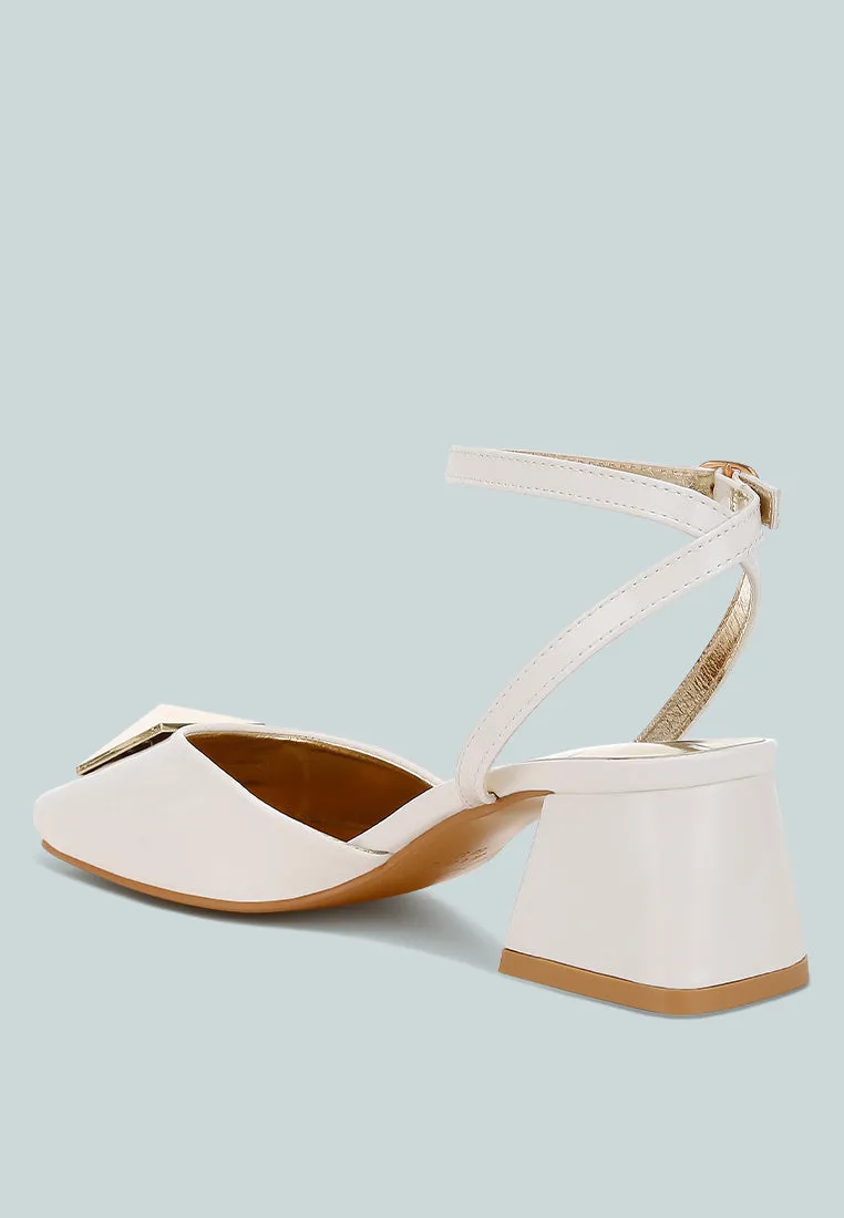 Brooch Detail Ankle Strap Sandals By RAG