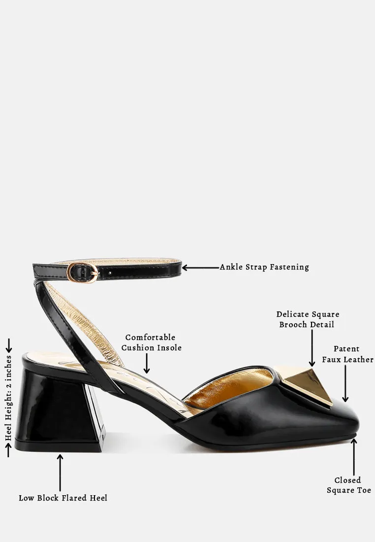 Brooch Detail Ankle Strap Sandals By RAG