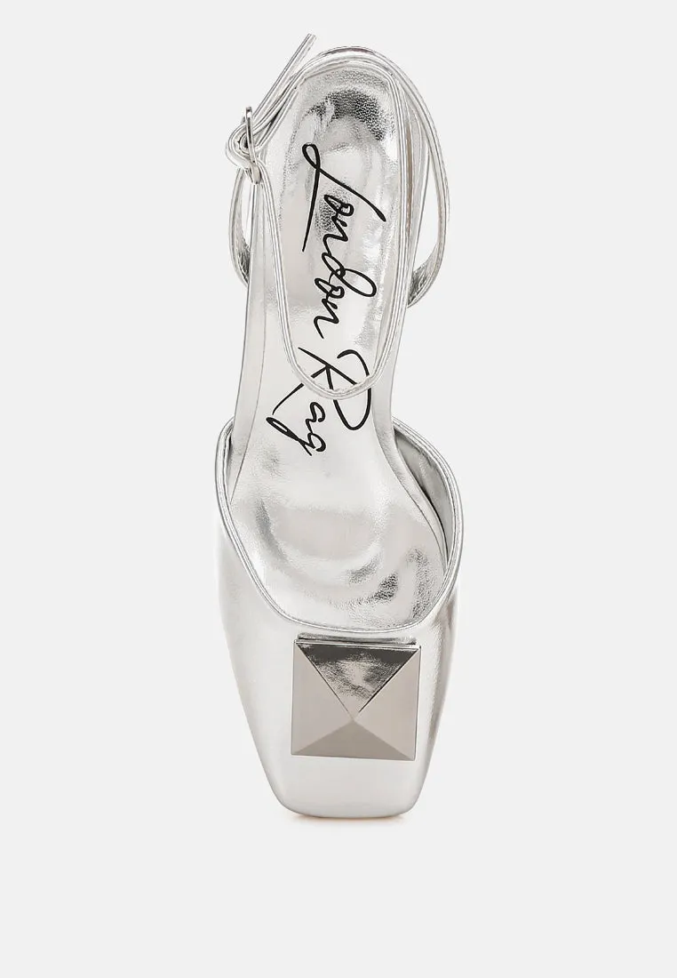 Brooch Detail Ankle Strap Sandals By RAG