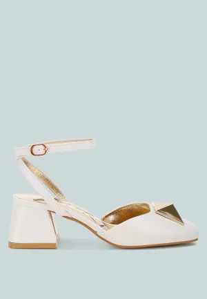 Brooch Detail Ankle Strap Sandals By RAG