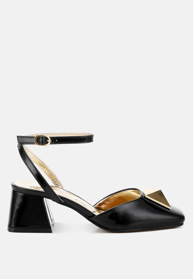 Brooch Detail Ankle Strap Sandals By RAG
