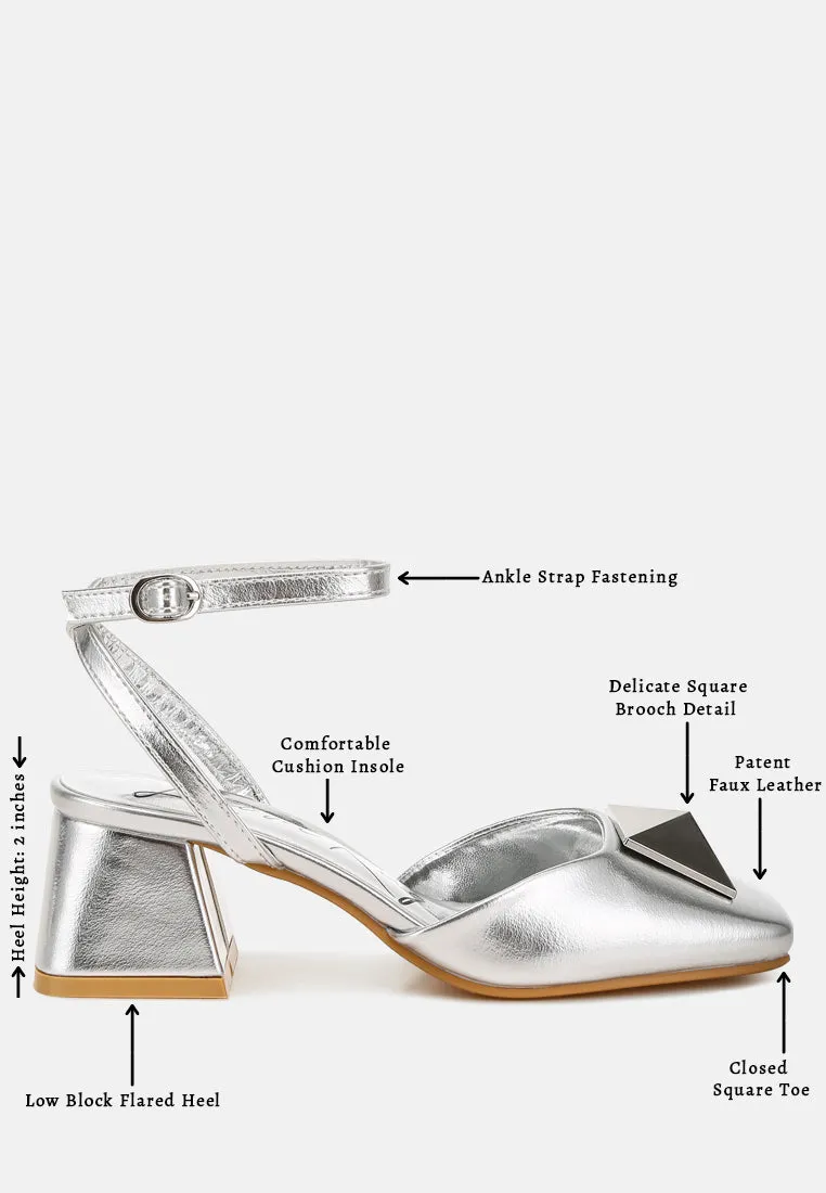 Brooch Detail Ankle Strap Sandals By RAG