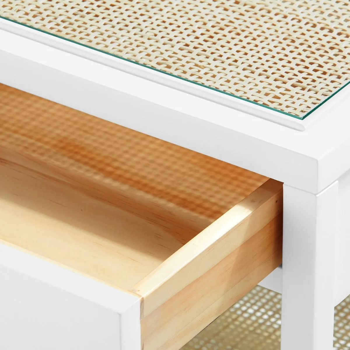 Caanan 1-Drawer Side Table / Vanilla