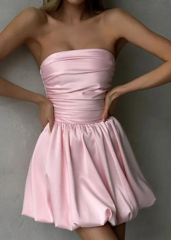 Celeste - Strapless Bubble Mini Dress