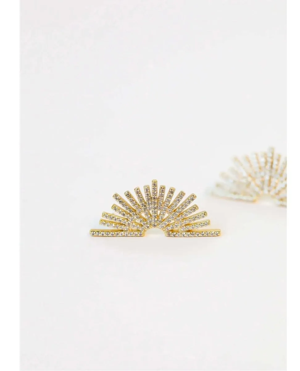 Celestial Sunburst Modern Earring