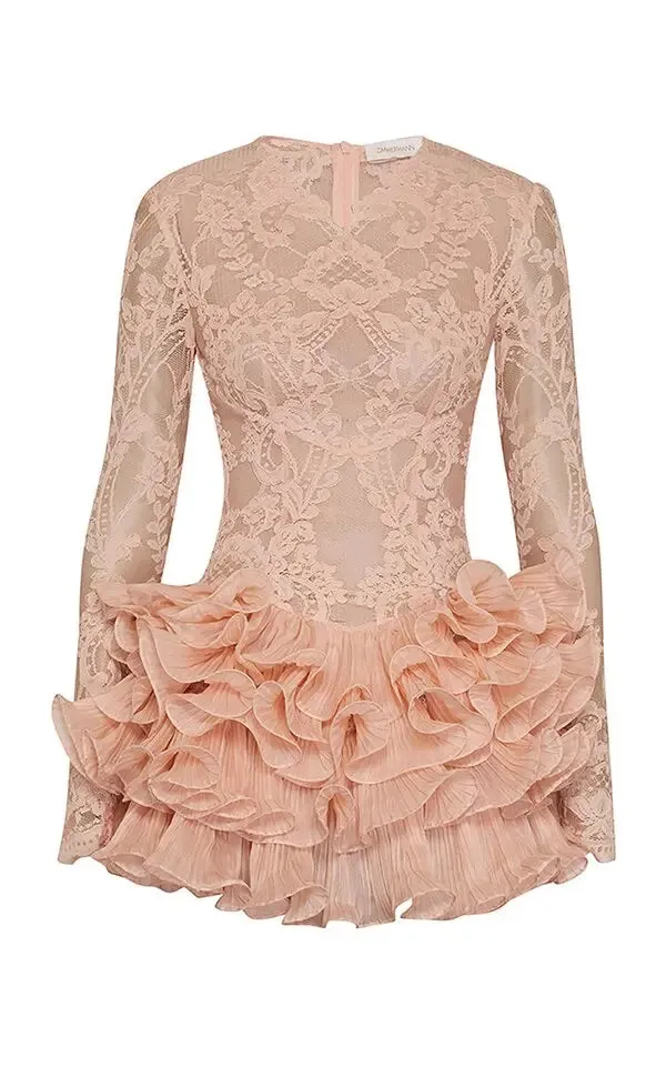 Clio Lace Frill Mini Dress