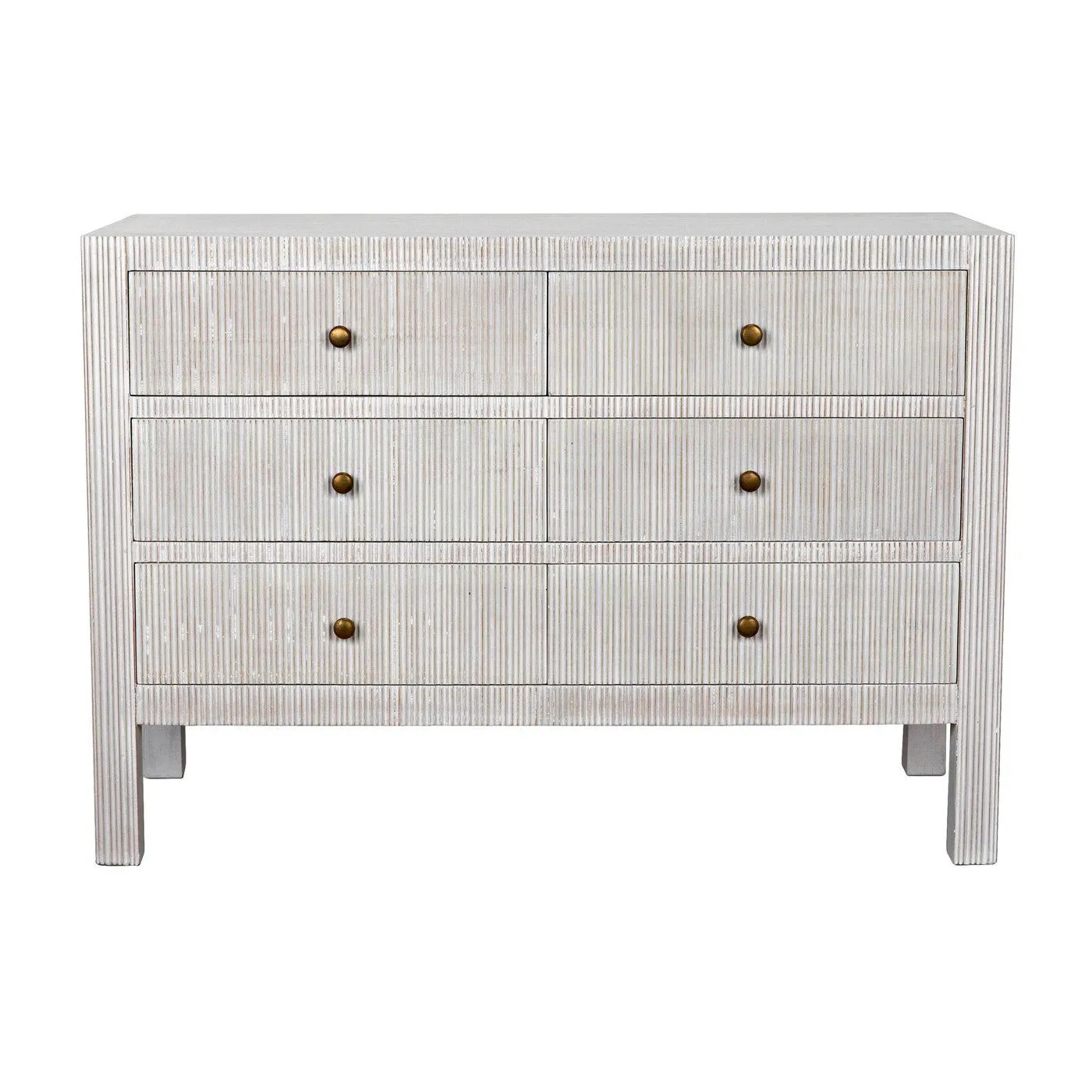 Conrad 6 Drawer Dresser, White Wash