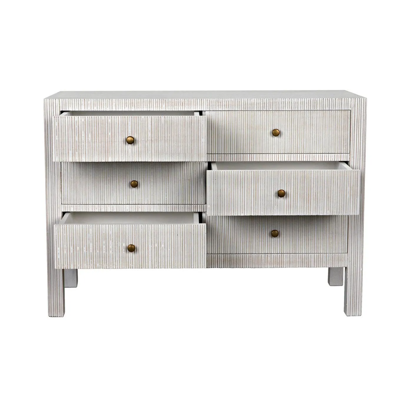 Conrad 6 Drawer Dresser, White Wash