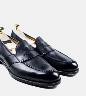 Corno Blu Penny Loafers Black