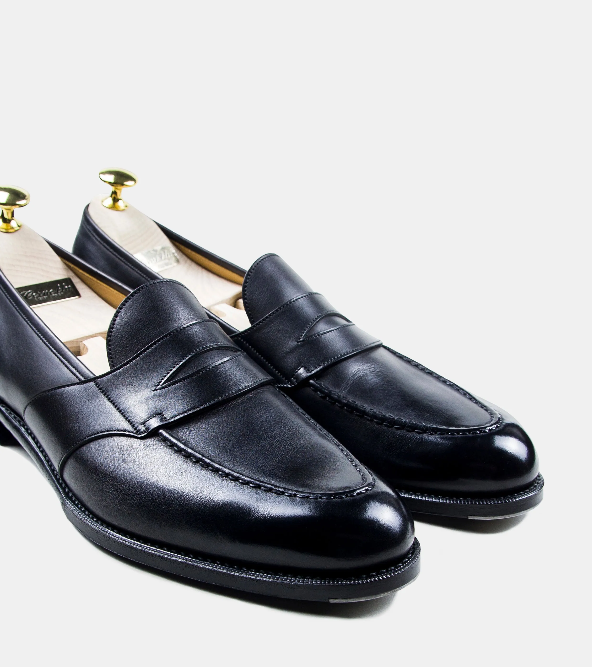 Corno Blu Penny Loafers Black