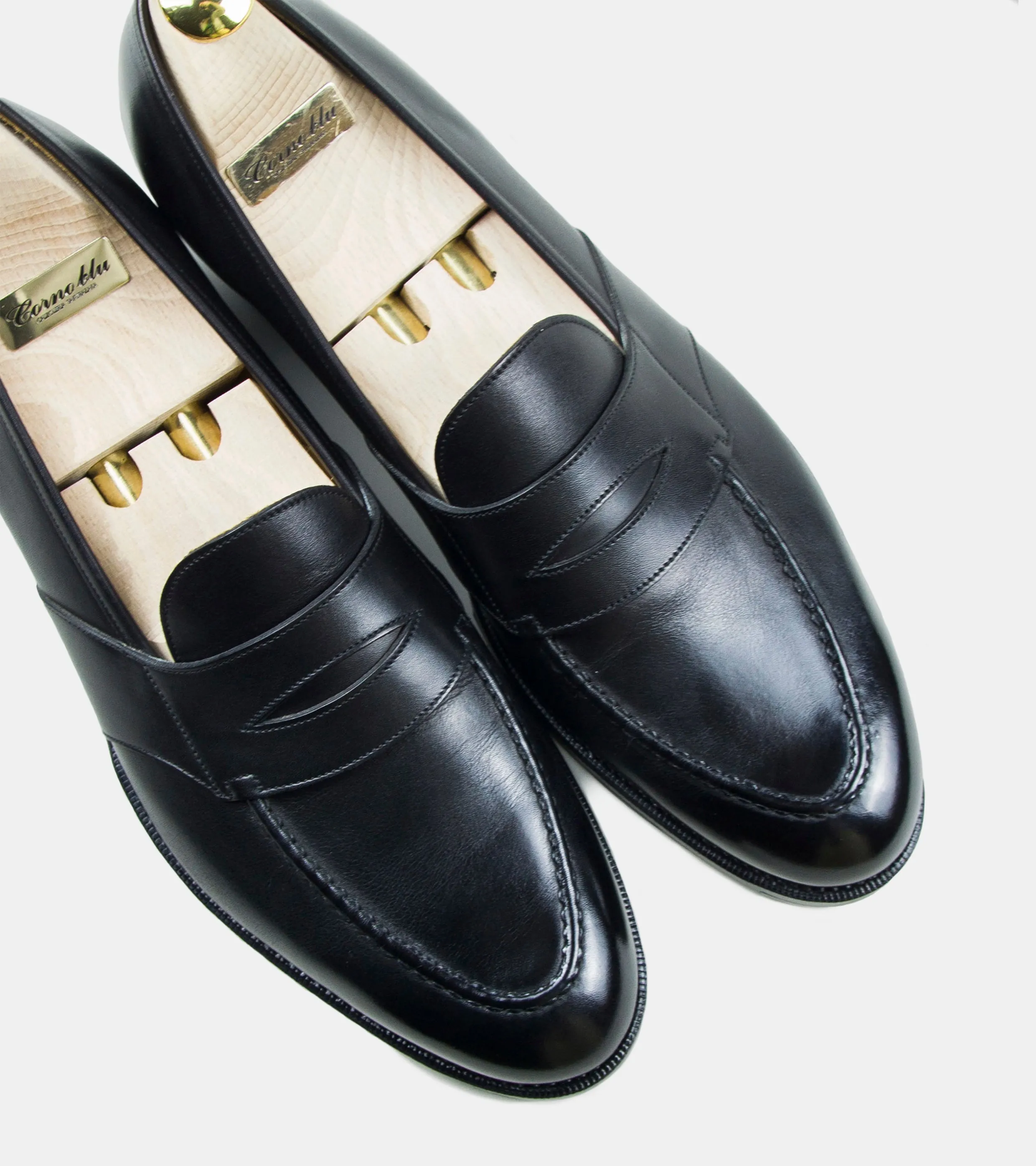 Corno Blu Penny Loafers Black