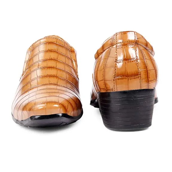 Crocodile Style Height Increasing Faux Leather Material Casual,Loafer and Moccasins Shoes-Unique and Classy