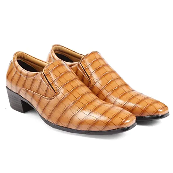 Crocodile Style Height Increasing Faux Leather Material Casual,Loafer and Moccasins Shoes-Unique and Classy
