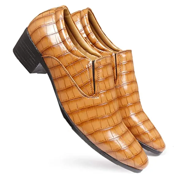 Crocodile Style Height Increasing Faux Leather Material Casual,Loafer and Moccasins Shoes-Unique and Classy
