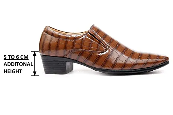 Crocodile Style Height Increasing Faux Leather Material Casual,Loafer and Moccasins Shoes-Unique and Classy