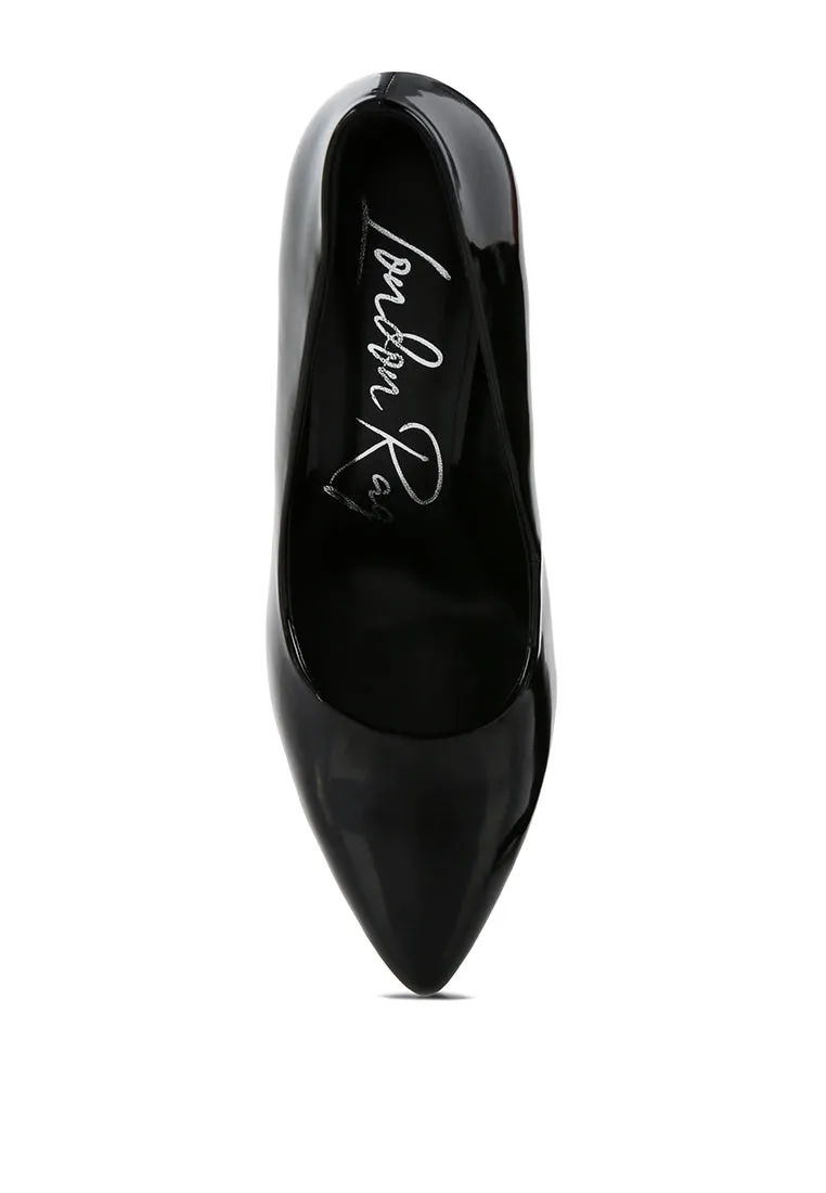 Cuddles Patent Faux Leather Platform Stiletto Pumps