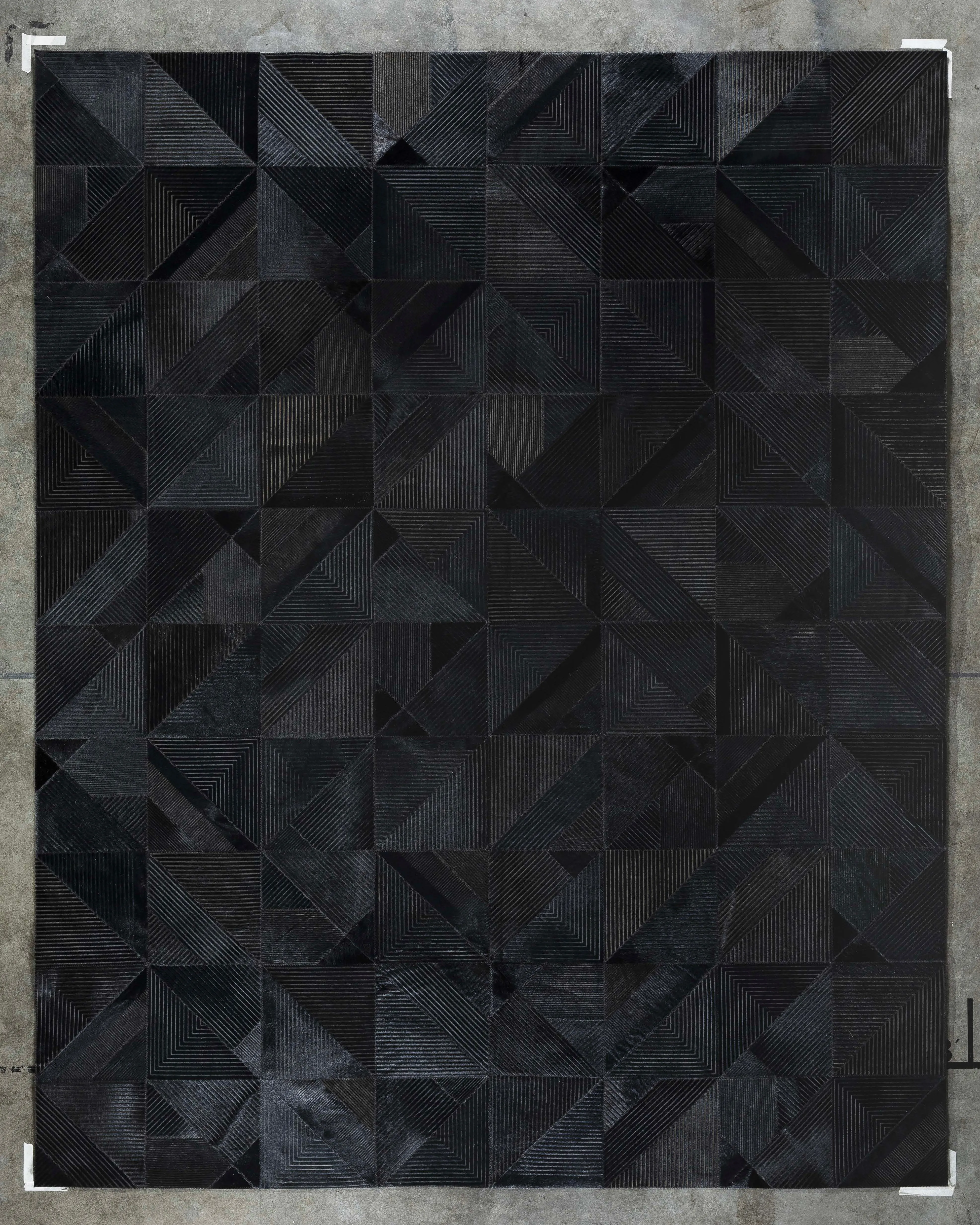dark geometry rug collection