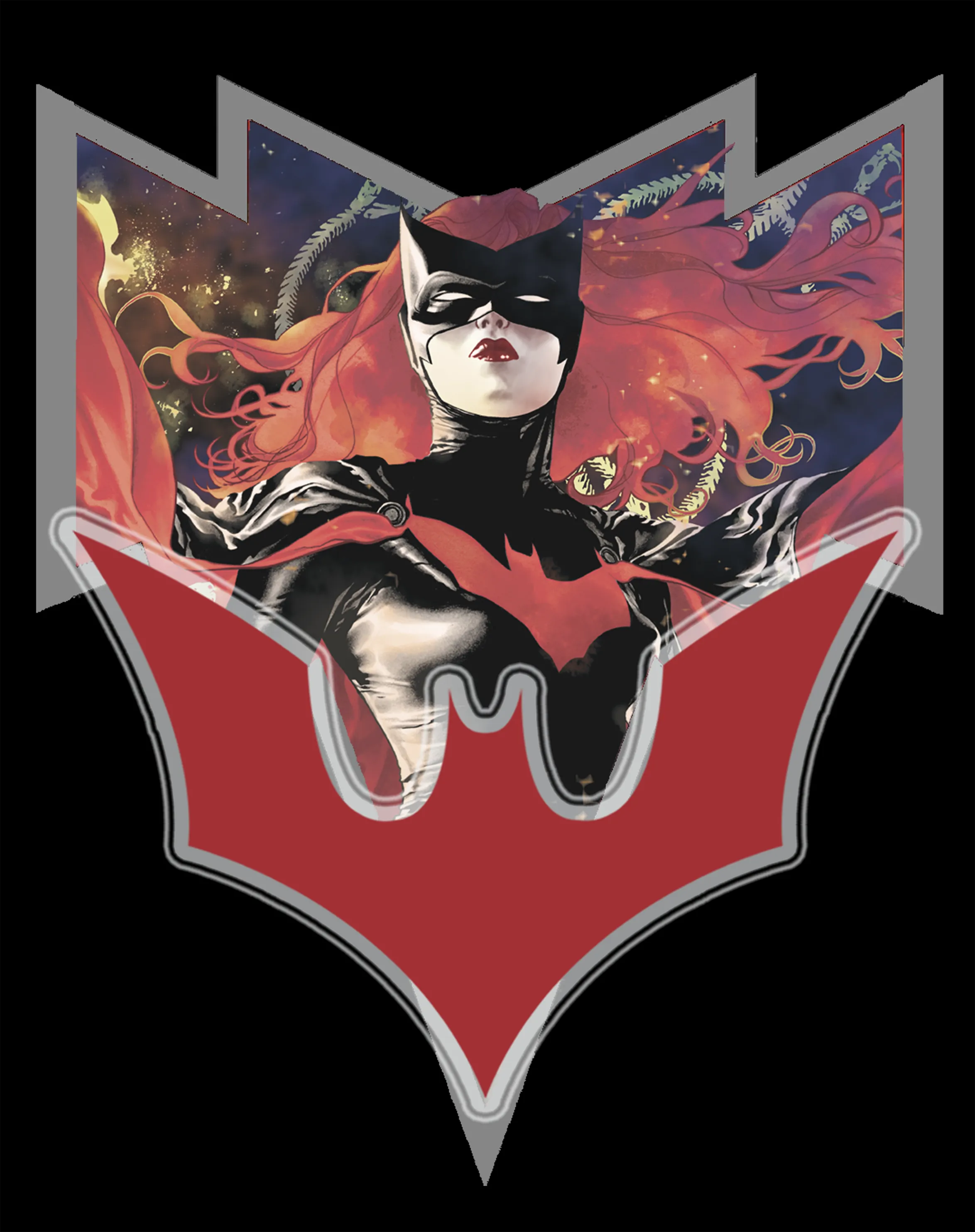 DC Comics Batwoman Logo Elegy Men's T-shirt