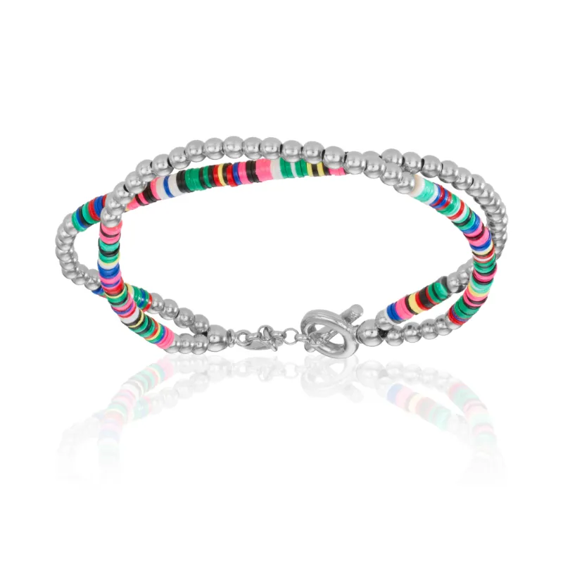 Denim and White Gold bracelets Gift Idea for him